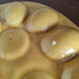 Vintage egg tray in glazed stoneware
