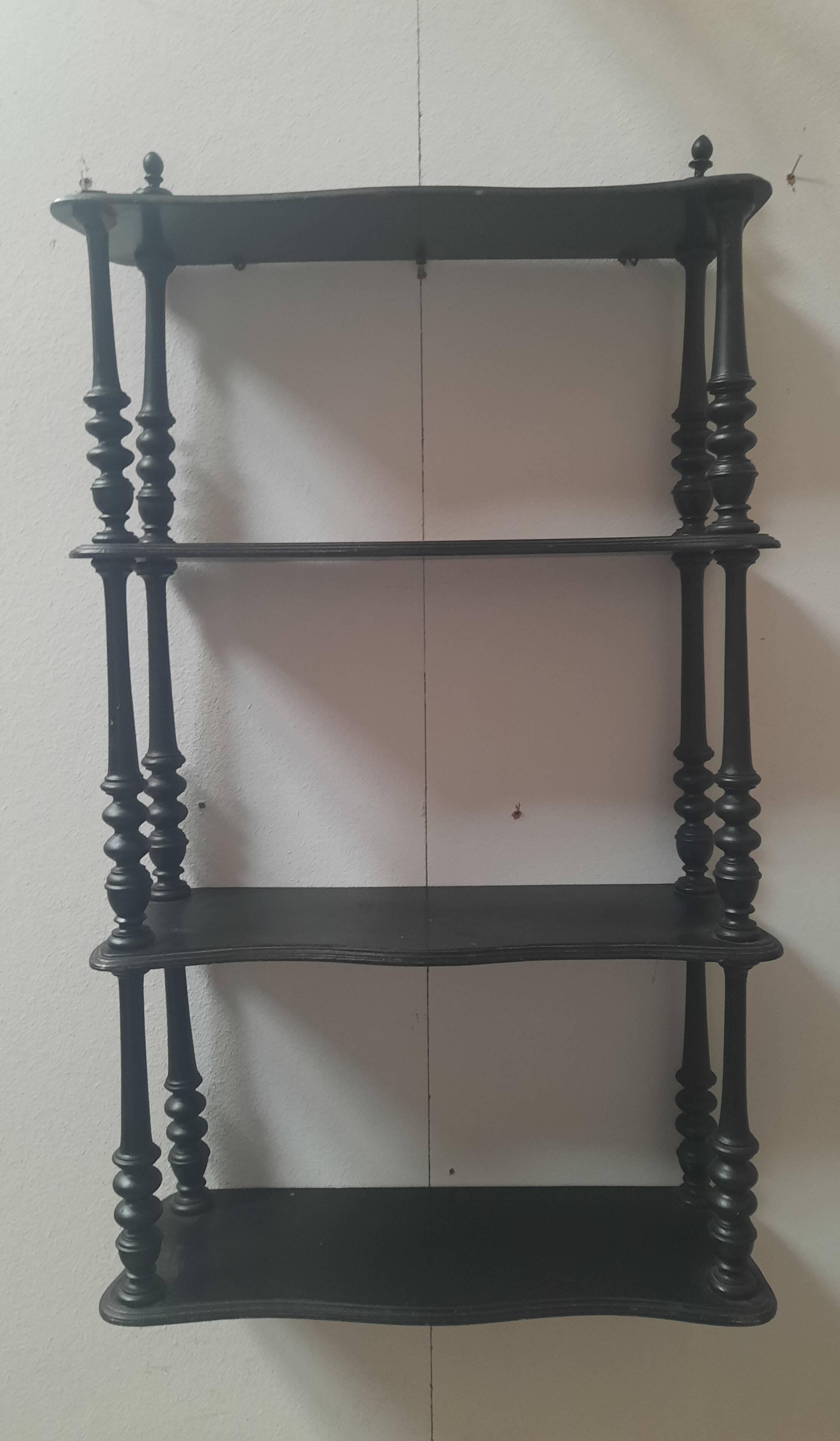 Napoleon III wall shelf in blackened wood