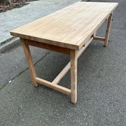 Renovated farmhouse dining table in solid wood 160cm XXth century