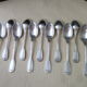 Box of 12 teaspoons in silver metal