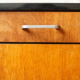 Bedside table in blond wood & Formica 1960