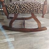 Leopard print rocking chair