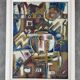 Modern painting art brut inspired by primitive