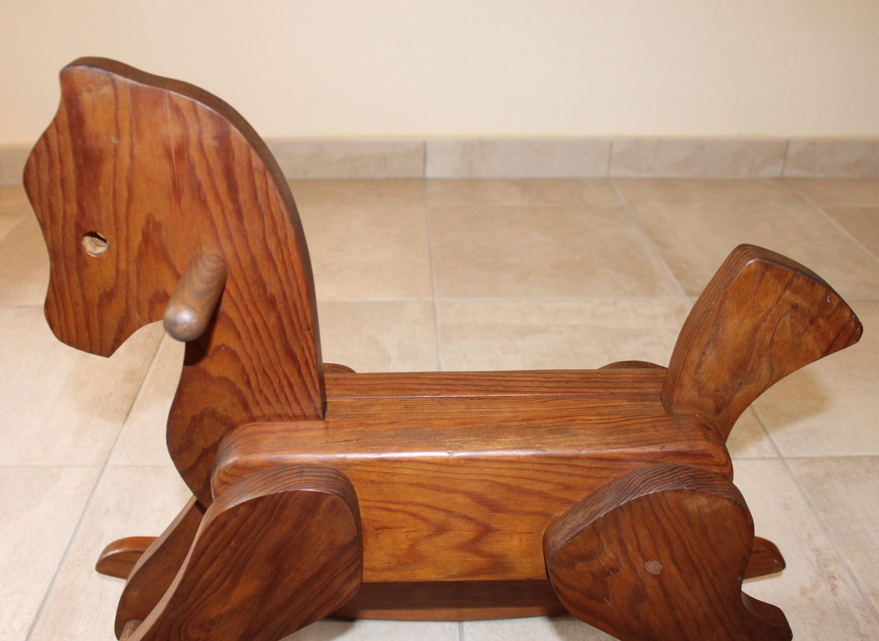 Vintage wooden rocking horse