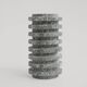 Layered vase in Silver travertine
