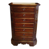 Antique tallboy in walnut.  Semainier ancien en noyer