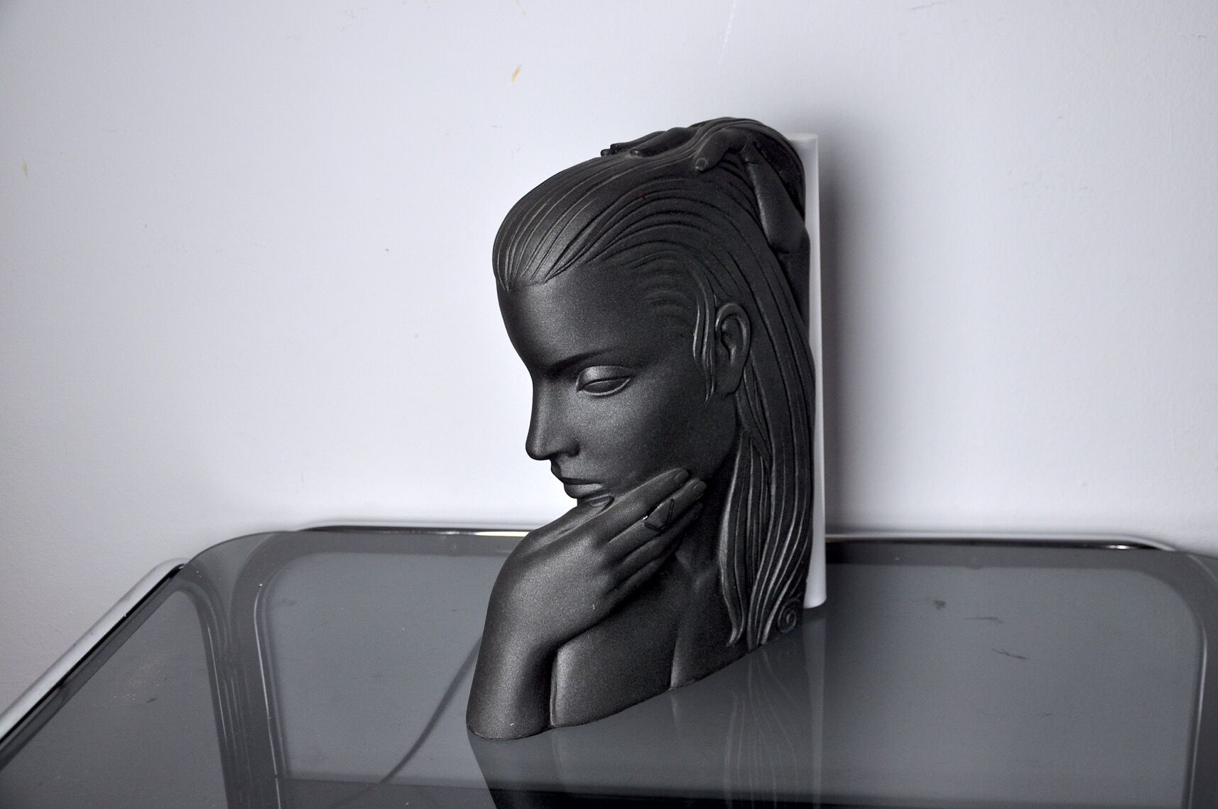 Lampe buste de Femme, platre, France, 1970