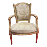 Armchair style Louis XVI gilded wood XIXth