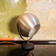 Italian table lamp in aluminium and cast iron from the 1960s.
