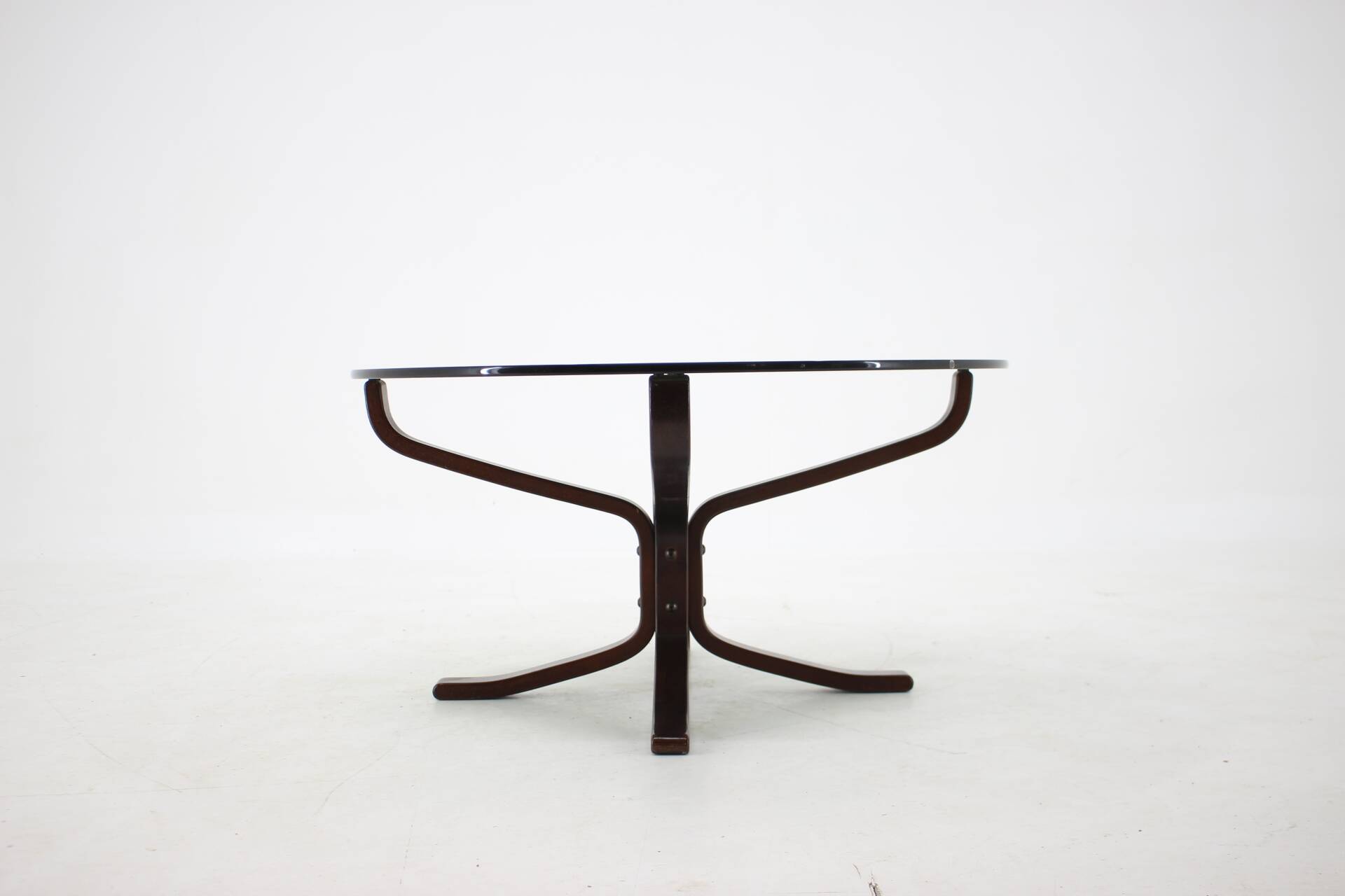1960 Sigurd Ressell for Vatne Møbler Falcon Glass Top Coffee Table