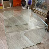 Table basse en verre courbé
