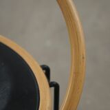 Set of 4 sculptural dining chairs "Oblado" by Børge Lindau, modern Scandinavian, 1980.