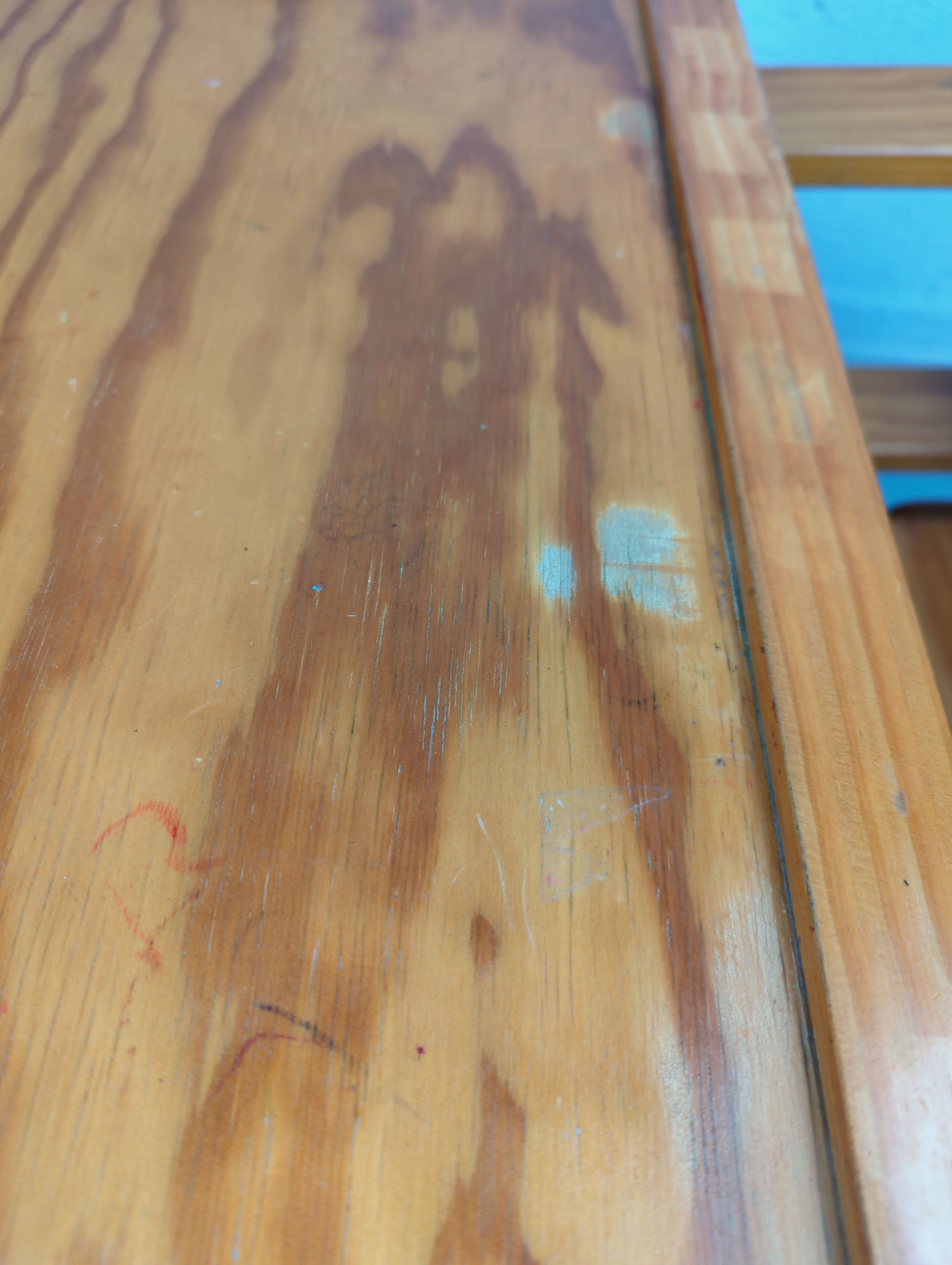 Foldable children's desk in pine 1970