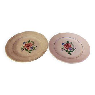 2 plates Digoin Sarreguemines