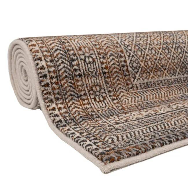 HAKI brown oriental wool rug
