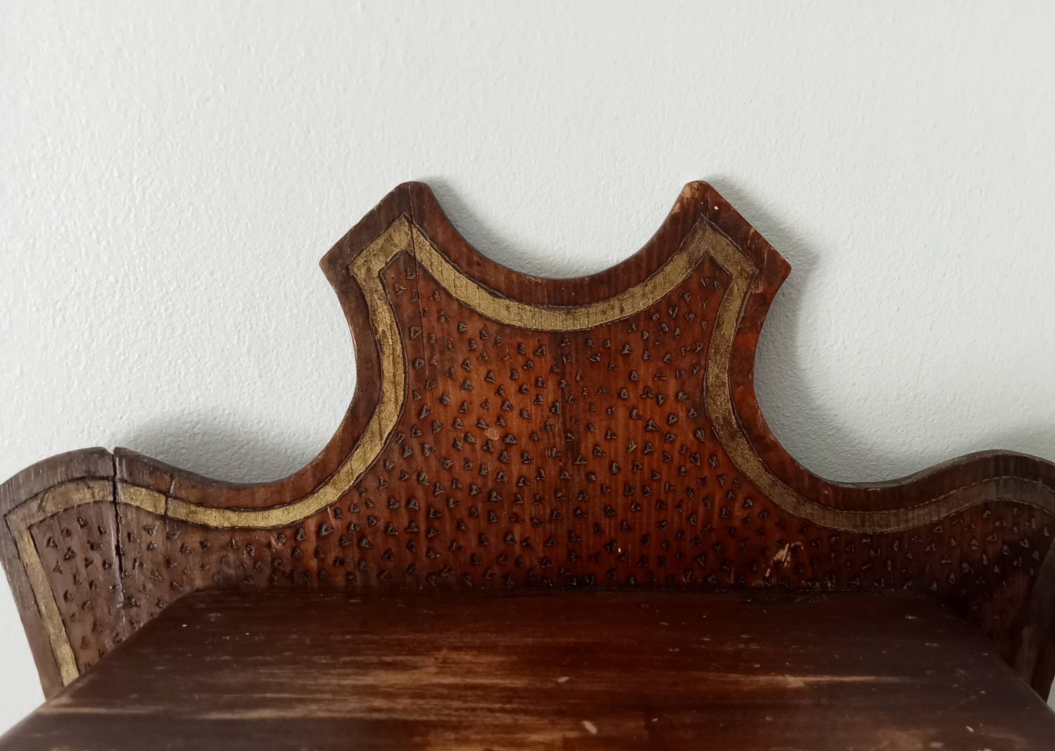 Antique wall cabinet folk art