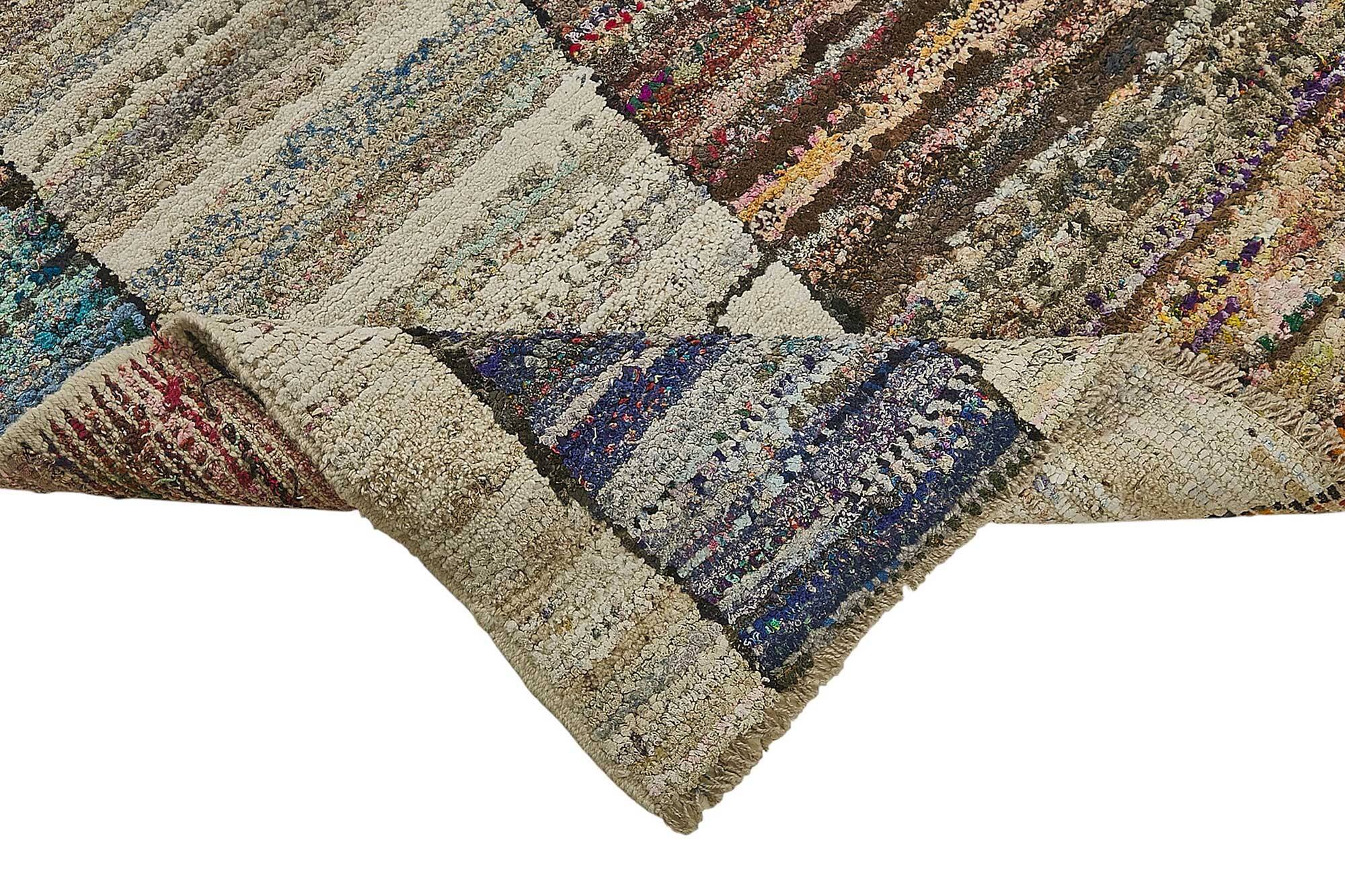 Handwoven Turkish Recycled Boho Rug 191 cm x 293 cm