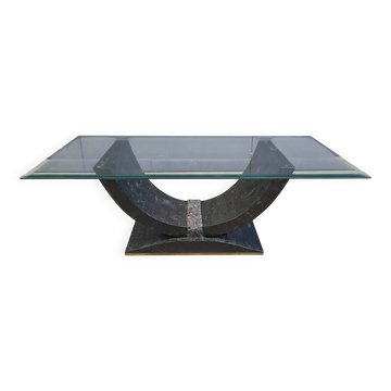Table basse vintage en tesselles par Maitland Smith, années 1980