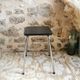 Tabouret vintage en Formica noir