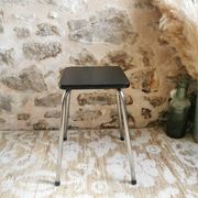 Vintage stool in black Formica