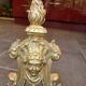19th century gilded bronze andirons
