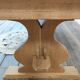 Monastery table with extension solid oak wood