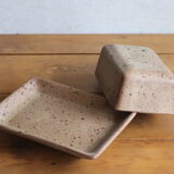 Speckled stoneware butter dish