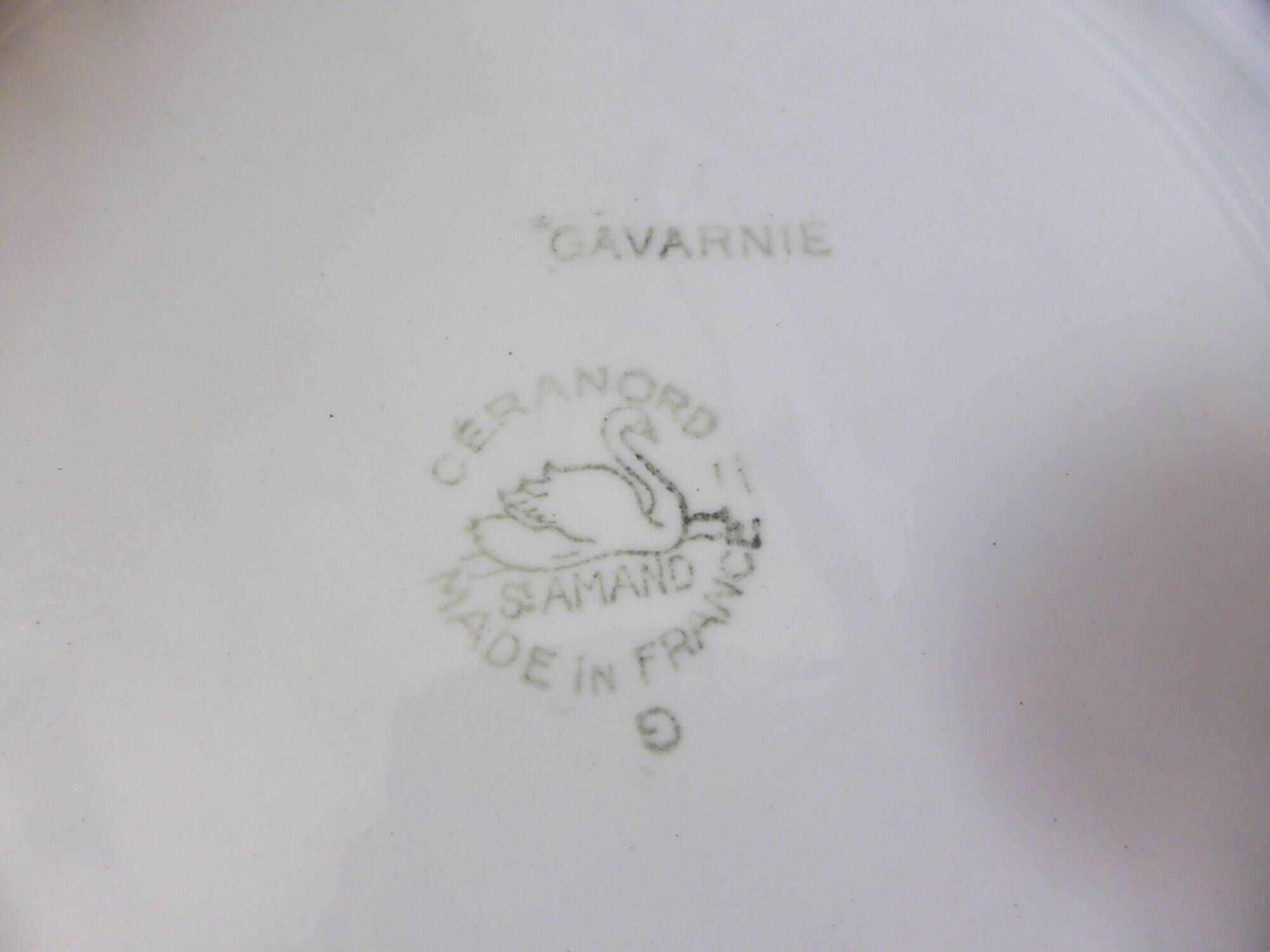 1 vintage round dish from the Céranord factory, Gavarnie model 210879