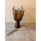 Lampe de table contemporaine en verre de Murano beige laiteux