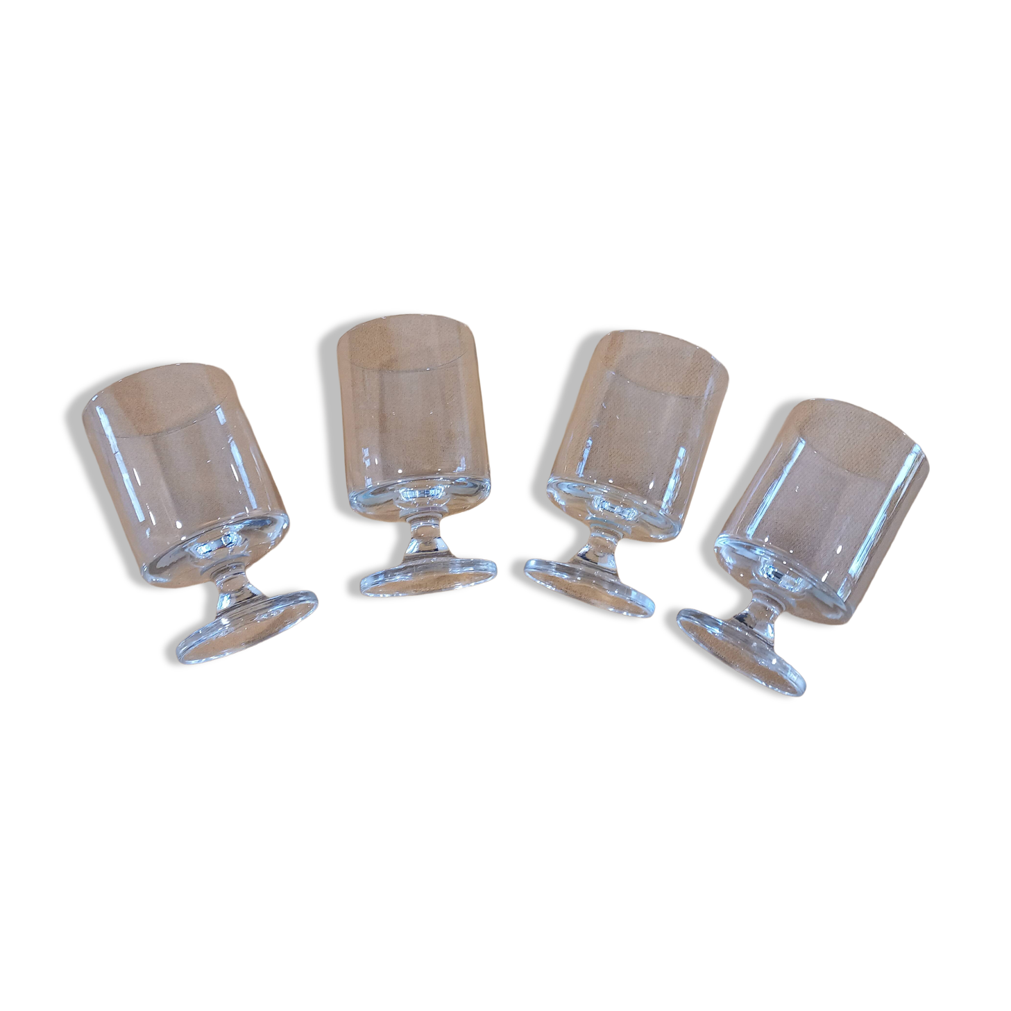 Set of 4 crystal stem glasses