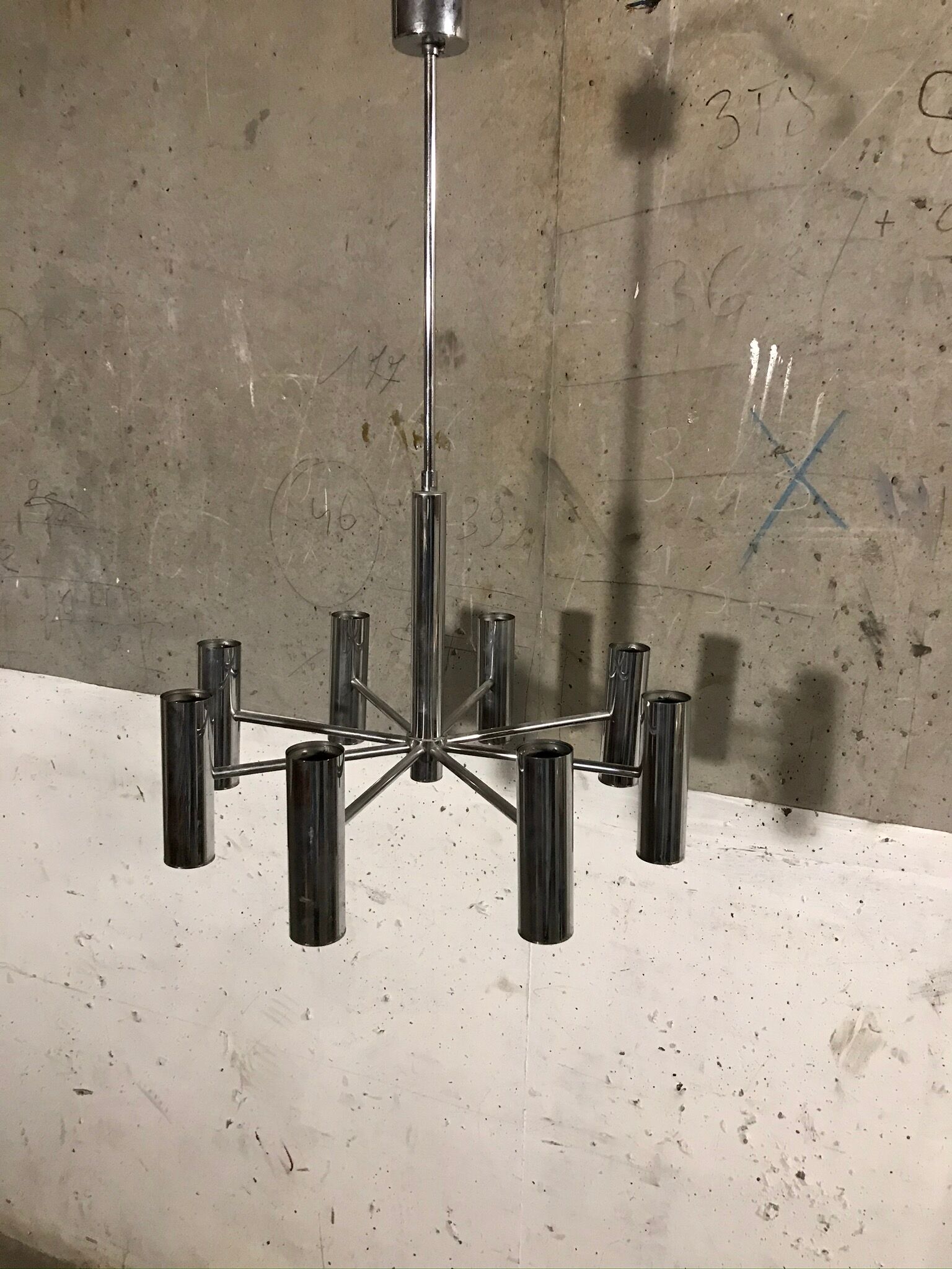 Sciolari chandelier 8 fires, 1970