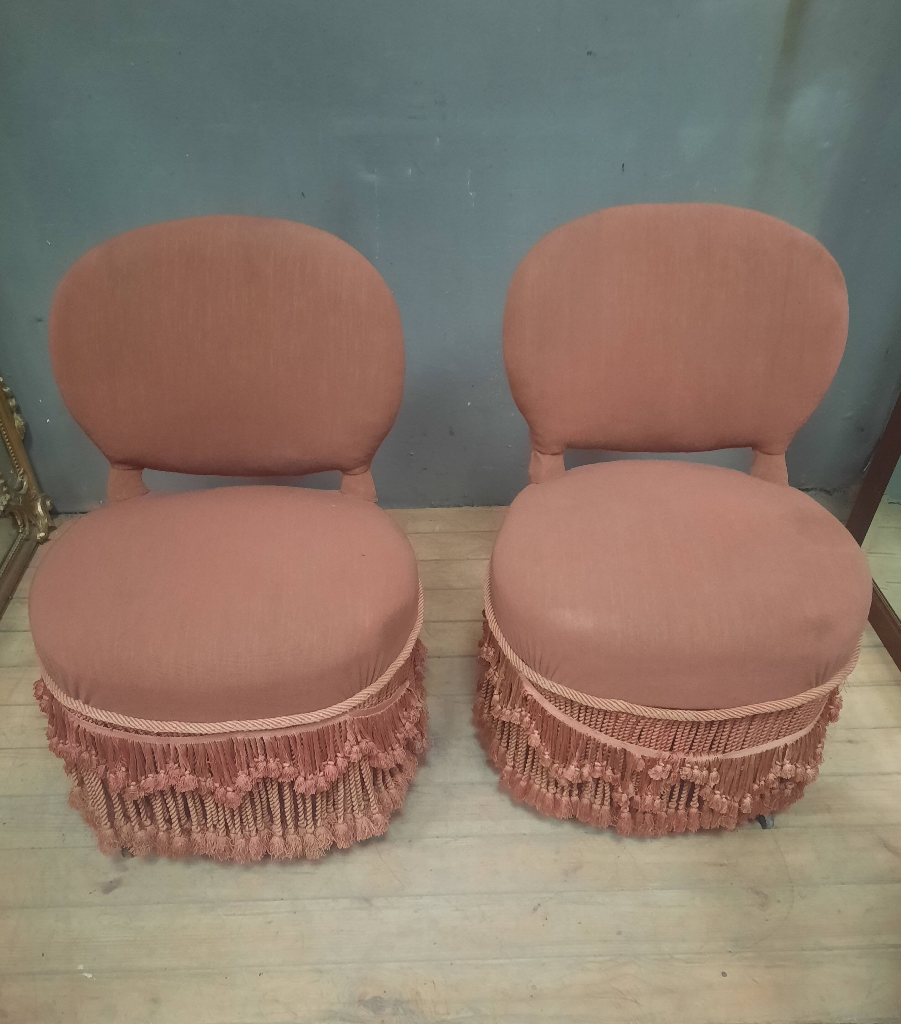 Paire de chaises "crapaud:" Napoléon III