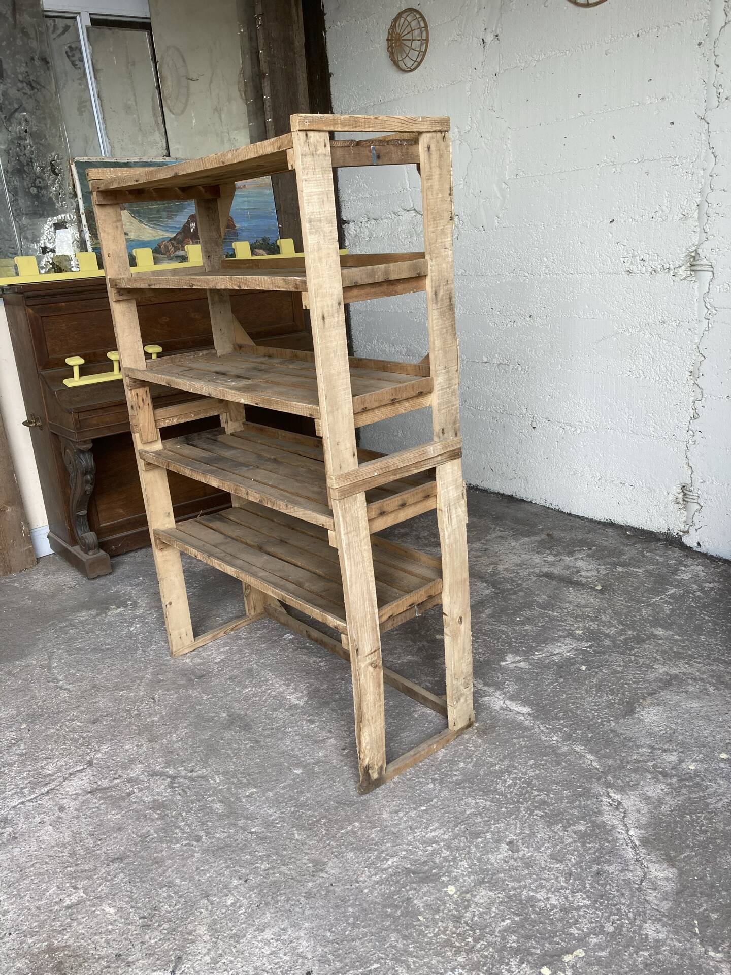 Raw poplar wood shelf