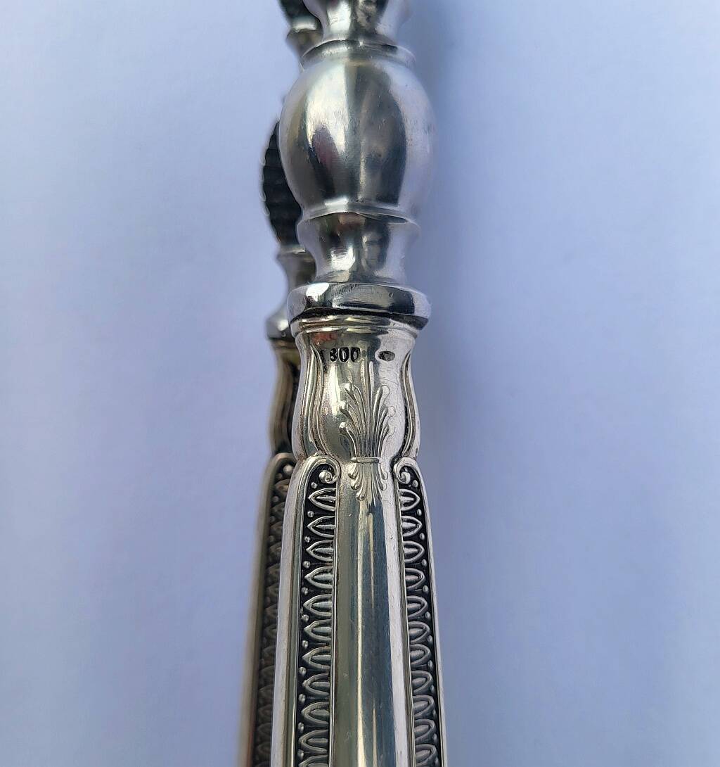 Lobster Cracker Scissors .800 Silver Handles 1930s