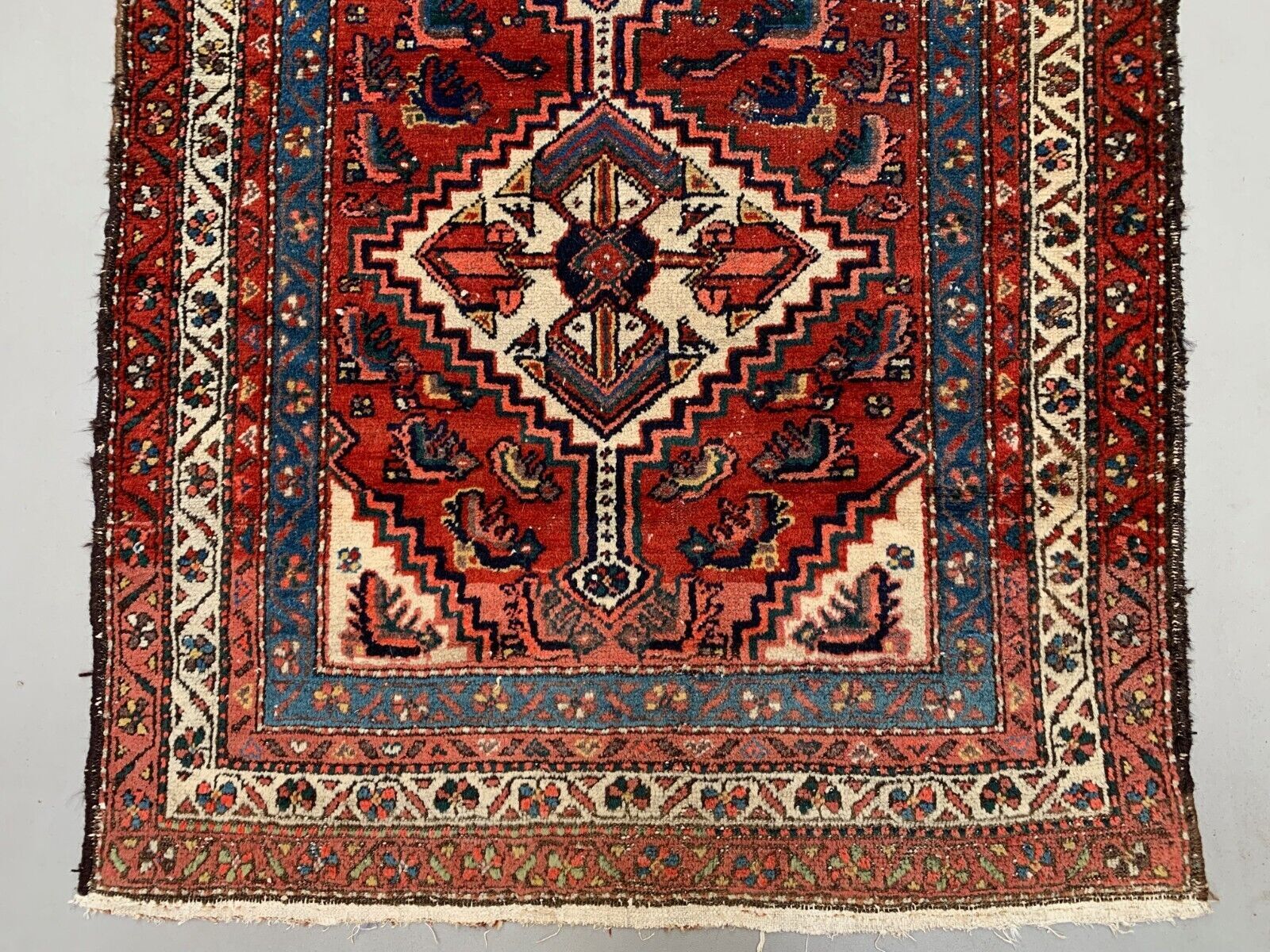 Tapis persan Karaja vintage 189x121 cm en laine, tapis oriental fait main 2485
