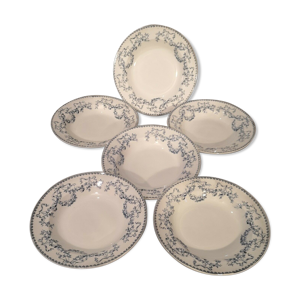 Série de 6 assiettes creuses en
