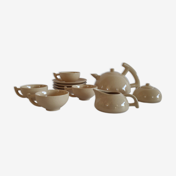Serving tea or coffee modernist ceramic beige of the 1970s