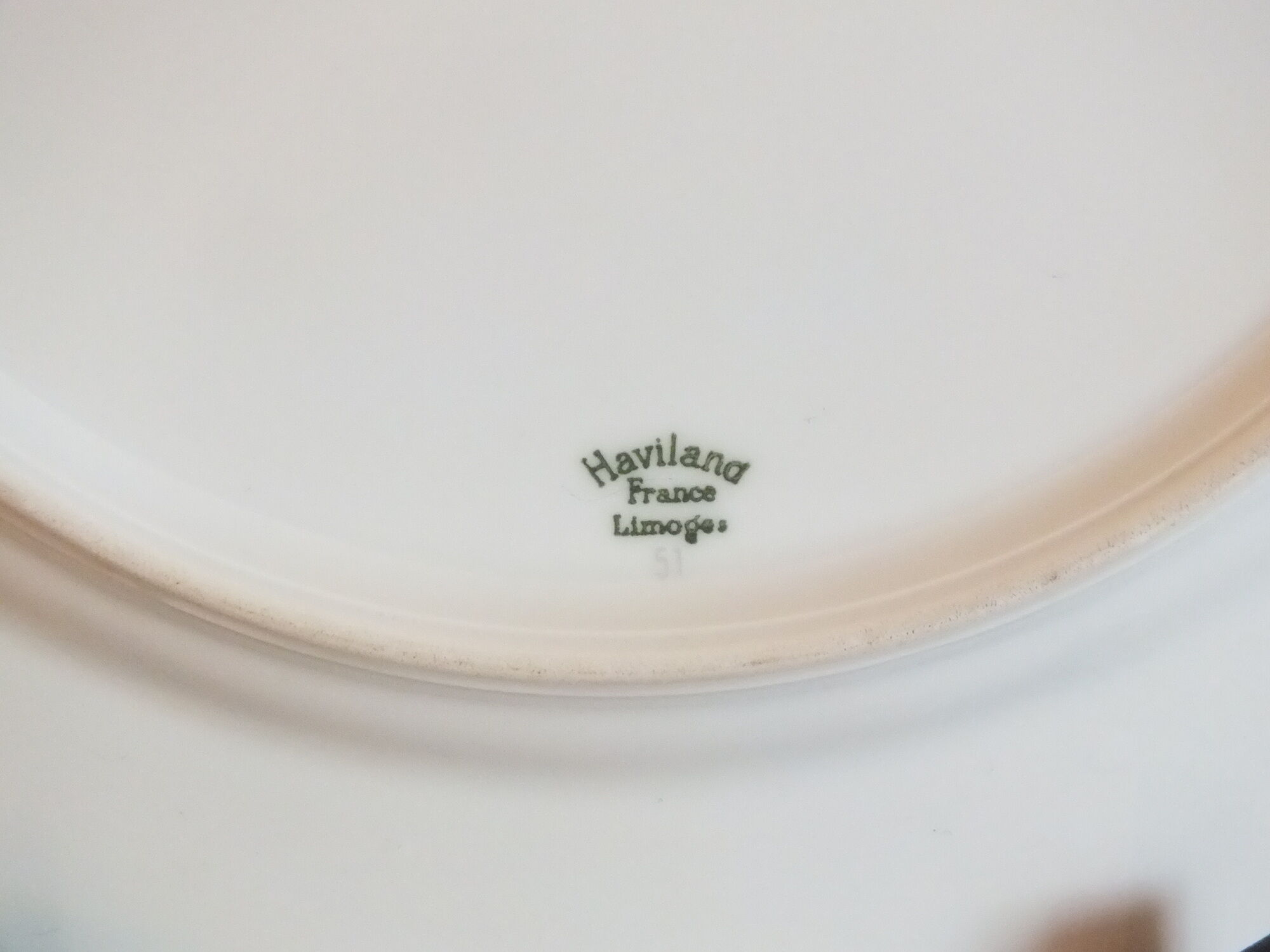 Set of 6 flat plates Limoges Haviland