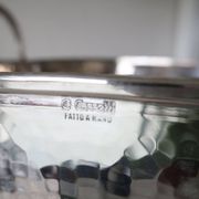 Champagne bucket circa 1960, Italian design Fratelli Cassetti, silver plated metal