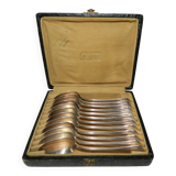Set of 12 CHRISTOFLE silver-plated metal teaspoons