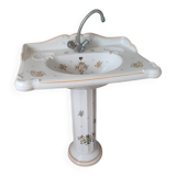 Lavabo colonne décor moustiers