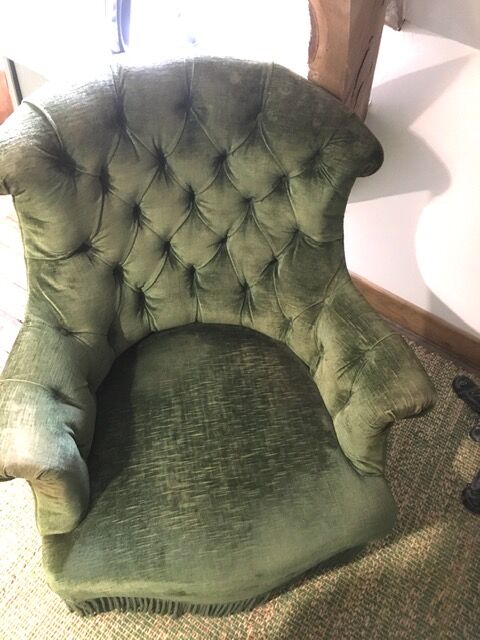 pair of large toad armchairs