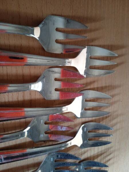 Fronnet 12 Silver-plated art deco oyster forks