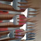 Fronnet 12 Silver-plated art deco oyster forks
