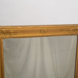 Old golden mirror floral decoration 19th 100cm