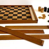 Game of checkers wood dovetail assembly vintage
