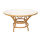 Vintage mid century dutch design rattan round table by Rohe