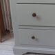 Commode de belle facture style Louis Philippe sublimée en vert de gris
