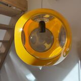 Yellow UFO Space Age suspension attributed to Luigi Colani, 1970s.