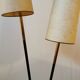 Floor lamp of the 50s with metal and brass foot